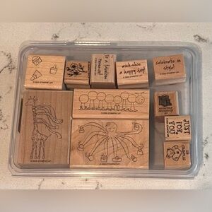 Vintage Stampin Up Ink Stamps‎ Set Of 11